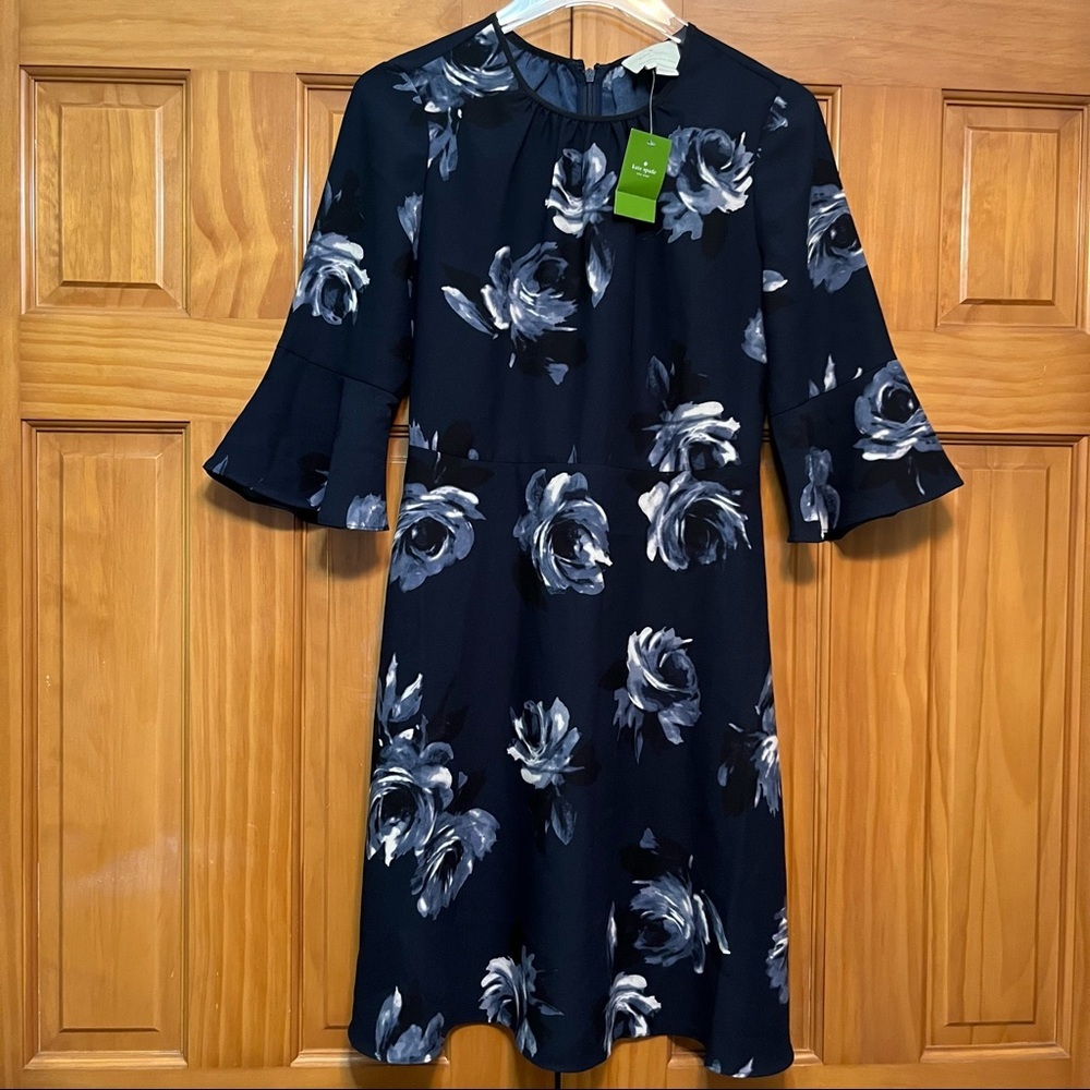 Kate Spade Black/Gray Dress Size 0 NWT
